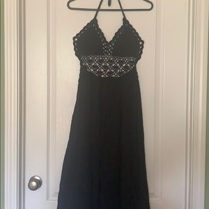 Crochet Halter Top Maxi Dress